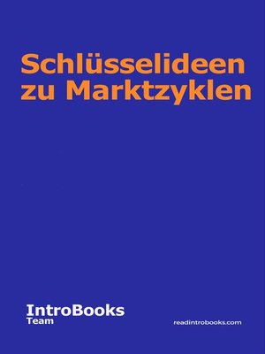 cover image of Schlüsselideen zu Marktzyklen